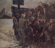 Hans Baluschek Parchen oil painting